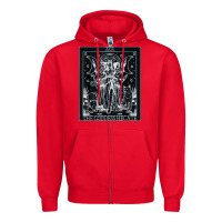 Red hecate tarot card triple moon goddess witch wiccan pagan Zipper Hoodie - artisFamous