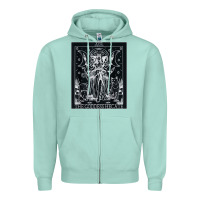 Seafoam hecate tarot card triple moon goddess witch wiccan pagan Zipper Hoodie - artisFamous