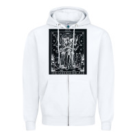 White hecate tarot card triple moon goddess witch wiccan pagan Zipper Hoodie - artisFamous