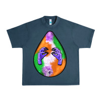 Midnight Navy halloween hands teardrop Urban Heavy Tee - BundleAndBundleShop