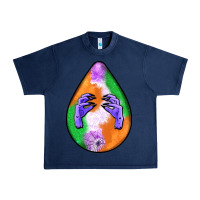 Navy halloween hands teardrop Urban Heavy Tee - BundleAndBundleShop