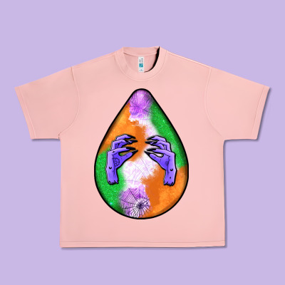 Halloween Hands Teardrop Urban Heavy Tee Designed By Bundleandbundleshop