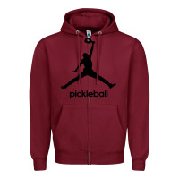 Burgundy funny pickleball Zipper Hoodie - artisFamous