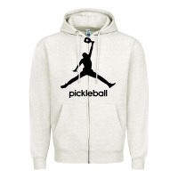 Oatmeal Heather funny pickleball Zipper Hoodie - artisFamous
