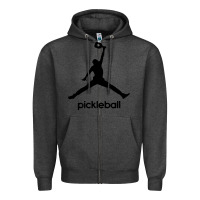 Charcoal Heather funny pickleball Zipper Hoodie - artisFamous