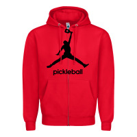 Red funny pickleball Zipper Hoodie - artisFamous