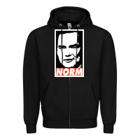 Black norm macdonald Zipper Hoodie - artisFamous