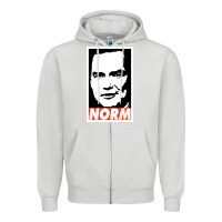Dove Grey norm macdonald Zipper Hoodie - artisFamous