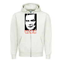 Oatmeal Heather norm macdonald Zipper Hoodie - artisFamous