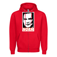Red norm macdonald Zipper Hoodie - artisFamous