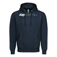 Navy axe capital Zipper Hoodie - artisFamous