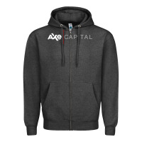 Charcoal Heather axe capital Zipper Hoodie - artisFamous