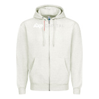 Oatmeal Heather axe capital Zipper Hoodie - artisFamous