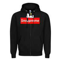 Black snoopreme Zipper Hoodie - artisFamous