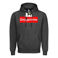 Charcoal Heather snoopreme Zipper Hoodie - artisFamous