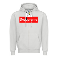 Dove Grey snoopreme Zipper Hoodie - artisFamous