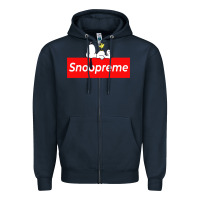 Navy snoopreme Zipper Hoodie - artisFamous