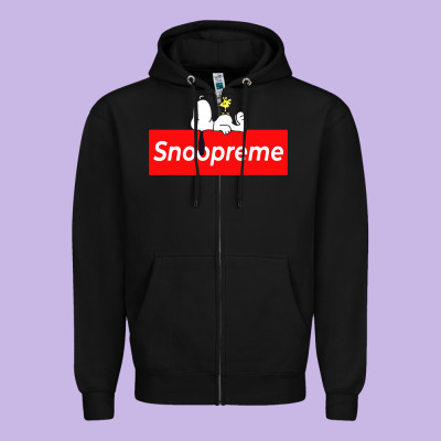 Snoopreme Zipper Hoodie Designed By Artisfamous