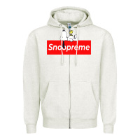 Oatmeal Heather snoopreme Zipper Hoodie - artisFamous