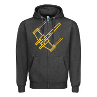 Charcoal Heather x wing starfighter Zipper Hoodie - artisFamous