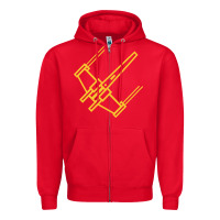 Red x wing starfighter Zipper Hoodie - artisFamous