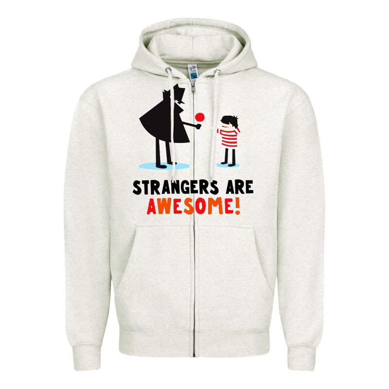 Strangers Are Awesome Zipper Hoodie by artisFamous | Teevron