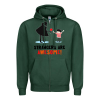 Sports Green strangers are awesome Zipper Hoodie - artisFamous