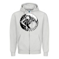 Dove Grey xenomorph Zipper Hoodie - artisFamous
