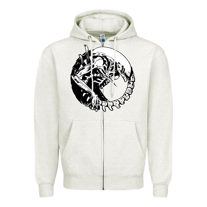 Xenomorph Zipper Hoodie by artisFamous | Teevron