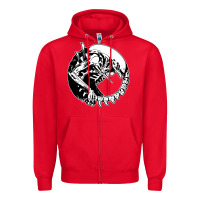 Red xenomorph Zipper Hoodie - artisFamous
