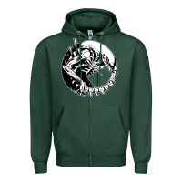 Sports Green xenomorph Zipper Hoodie - artisFamous