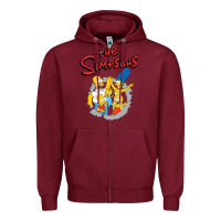 Burgundy the simpsons funny family Zipper Hoodie - artisFamous