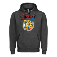Charcoal Heather the simpsons funny family Zipper Hoodie - artisFamous