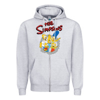 Heather Grey the simpsons funny family Zipper Hoodie - artisFamous