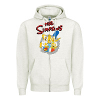 Oatmeal Heather the simpsons funny family Zipper Hoodie - artisFamous