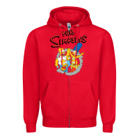 Red the simpsons funny family Zipper Hoodie - artisFamous