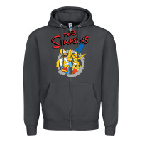 Smoke the simpsons funny family Zipper Hoodie - artisFamous
