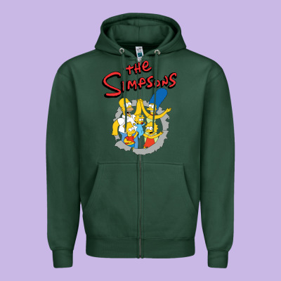 The Simpsons Funny Family Zipper Hoodie Designed By Artisfamous
