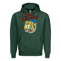 Sports Green the simpsons funny family Zipper Hoodie - artisFamous