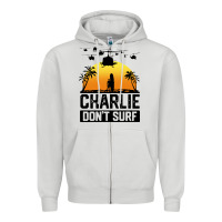 Dove Grey summer vacation charlie don't surf Zipper Hoodie - artisFamous