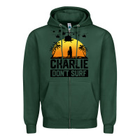 Sports Green summer vacation charlie don't surf Zipper Hoodie - artisFamous