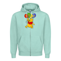 Seafoam hunny the pooh Zipper Hoodie - artisFamous