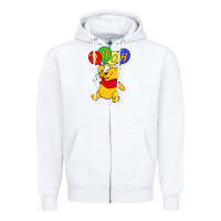 White hunny the pooh Zipper Hoodie - artisFamous