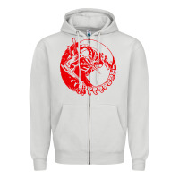 Dove Grey xenomorph Zipper Hoodie - artisFamous