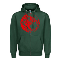 Sports Green xenomorph Zipper Hoodie - artisFamous