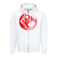 White xenomorph Zipper Hoodie - artisFamous