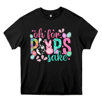 Black Oh for peeps sake cowhide Easter Day Heavy Core Tee - HowdyJamesFarm