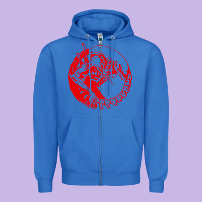 Xenomorph Zipper Hoodie Designed By Artisfamous