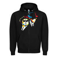 Black blues brothers Zipper Hoodie - artisFamous