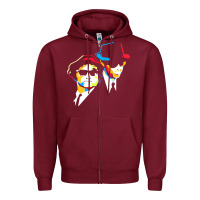 Burgundy blues brothers Zipper Hoodie - artisFamous